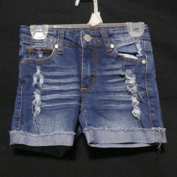 URBAN KIDS | size 10 | Ripped - Distressed Denim Shorts | Rolled Bottom Hem - Picture 1 of 14